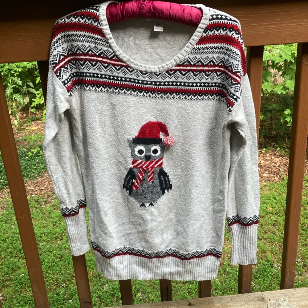 Wearing your heart on your sleeve owl sweater